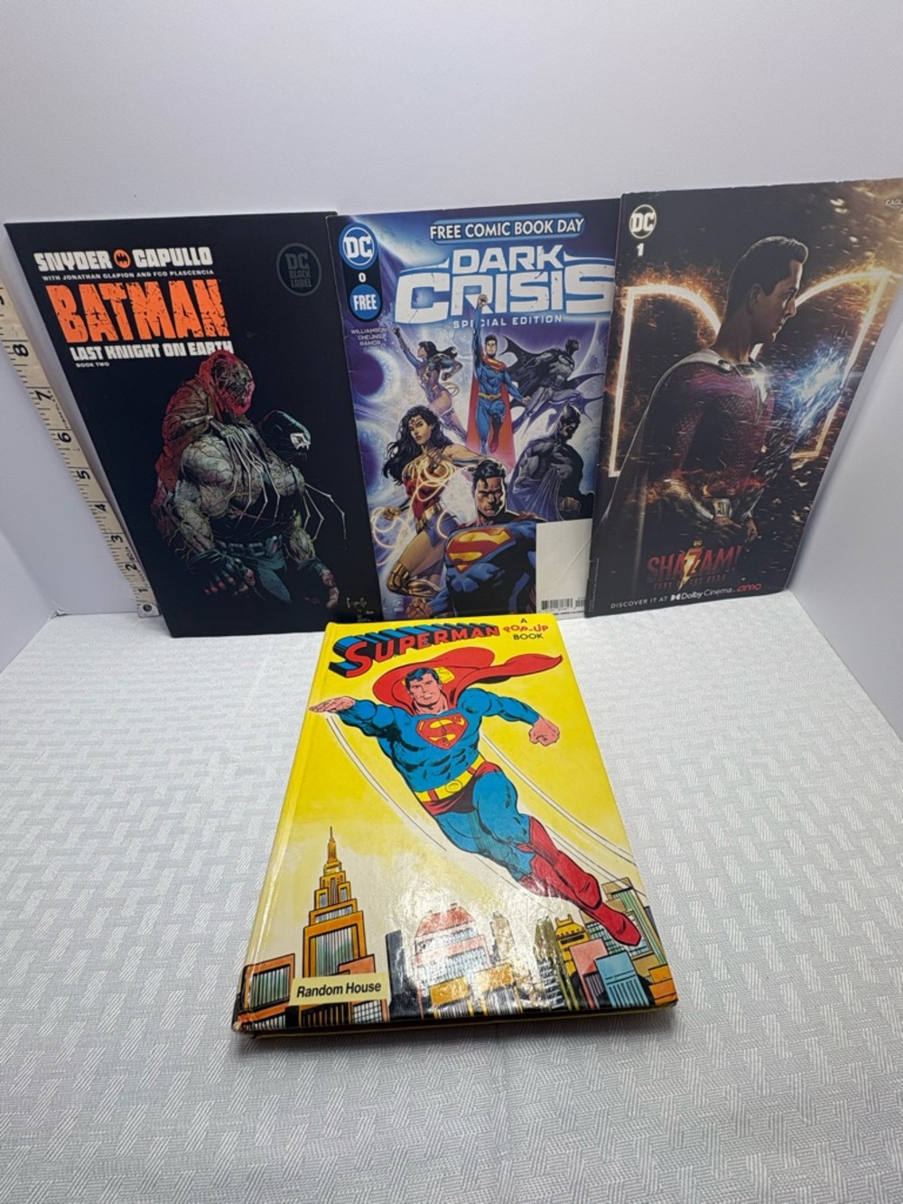 Vintage Superman Pop-Up Hardcover Book - and other random selections set.